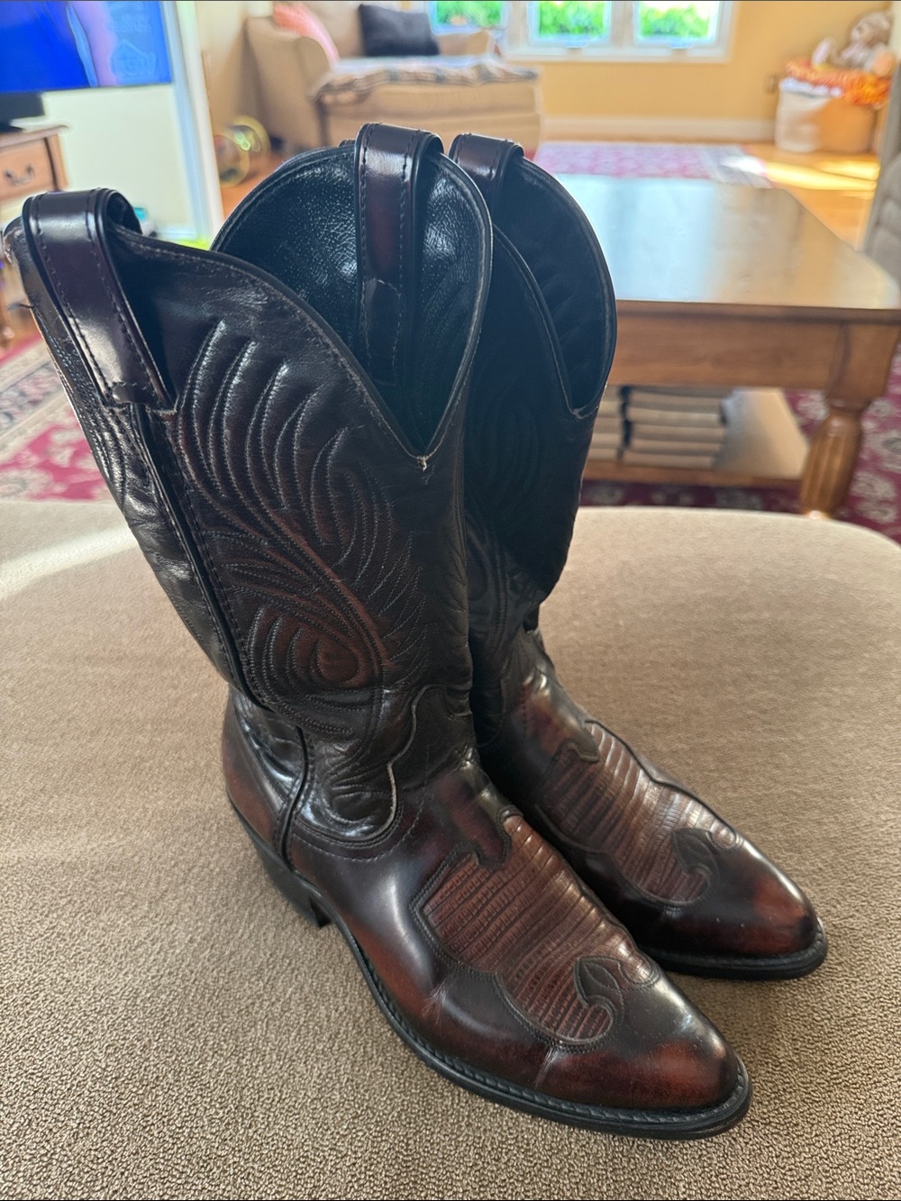 Laredo Boots 6.5 Oxblood Leather Pull On Western Cowboy Rodeo 2537 (TD)